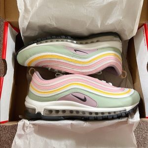 Women Nike Air Max 97 DH1594-001 in Pink Green Yellow